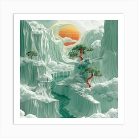 Asian Landscape Art Print