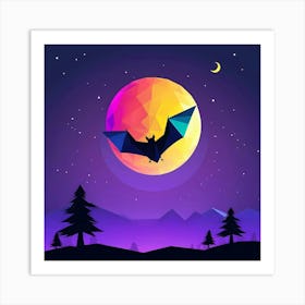 Bat In The Sky Art Print