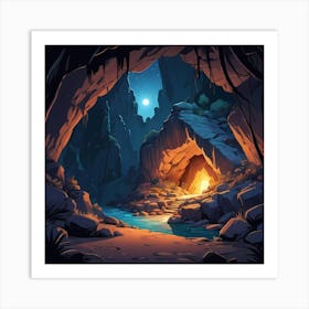 Mountain Cave Art Print