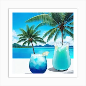 Tropical Drinks Art Print