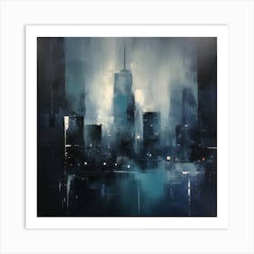 Cityscape At Night Art Print