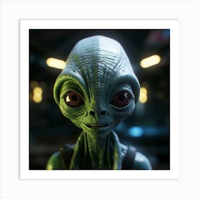 Alien Head 8 Art Print