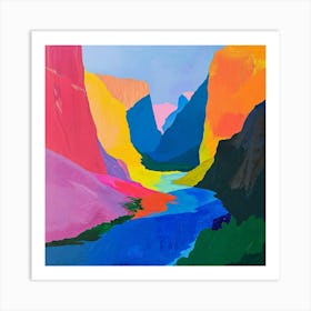 Colourful Abstract Yosemite National Park Usa 1 Art Print