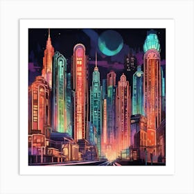 Futuristic Cityscape 196 Art Print