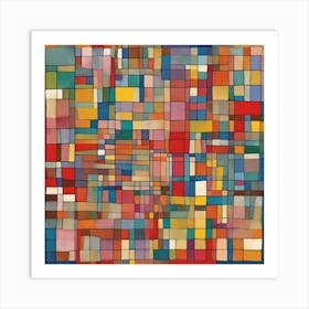 Abstract Composition In The Manner Of Paul Klee 6 Art Print