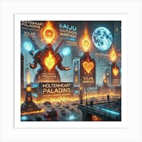 A Futuristic Science Fiction Depiction Of Moltenhe Art Print