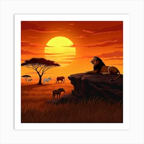 Savvy Sunset Safari Art Print