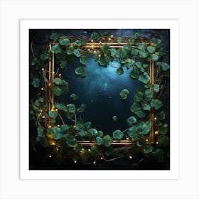 Frame With Ivy And Lights 1 Art Print