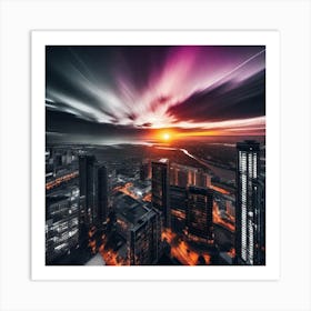 Sunset Over The City 6 Art Print