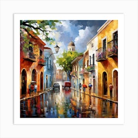 Rainy Street Art Print