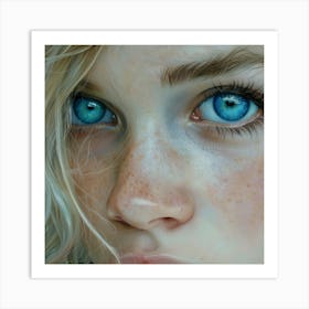 Blue Eyes Art Print