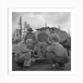 Untitled Photo, Possibly Related To Malheur National Forest, Grant County, Oregon, Lumberjacks And A Truckload Art Print