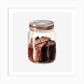 Chocolate Cake In A Jar Art Print