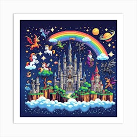 8-bit magical kingdom Art Print