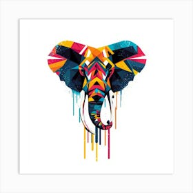 Abstract Elephant Art Print