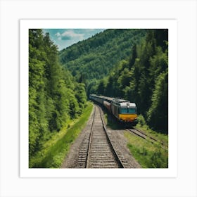 Train In The Forest Art Print