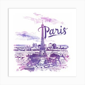 Paris Skyline 2 Art Print