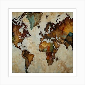 World Map 20 Art Print