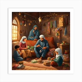 Arab Family 2 Art Print