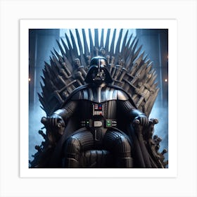 Darth Vader Sitting On The Iron Throne Star Wars Game Of Thrones Art Print Art Print