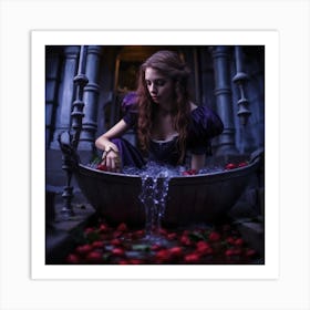  Very Nice Lady preparing the drinks by old method Art Print