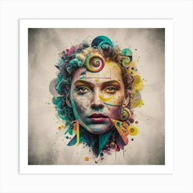 Abstract Portrait Of A Woman Art Print