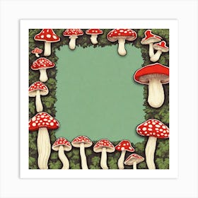 Mushroom Frame 11 Art Print