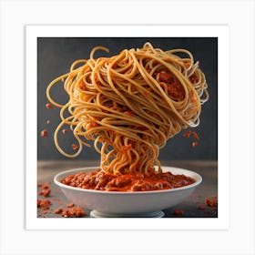 Spaghetti With Sauce Art Print