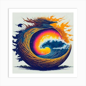 Fire Dragon Art Print