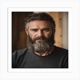Portrait Of A Man With Beard Art Print