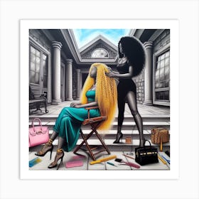 'The Hairdresser' 4 Art Print