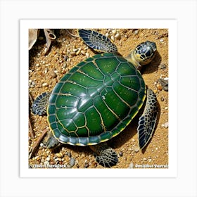 Green Sea Turtle 3 Art Print