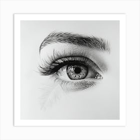 Eye Drawing Art Print