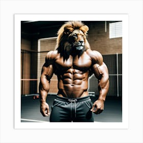 Lion Bodybuilder 1 Art Print