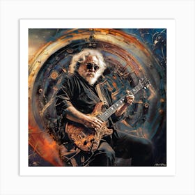 Jerry Garcia The Wheel Art Print