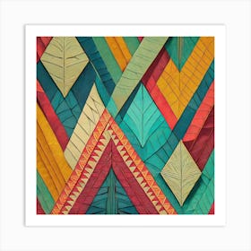 Firefly Beautiful Modern Abstract Detailed Native American Tribal Pattern And Symbols With Uniformed (8) Art Print