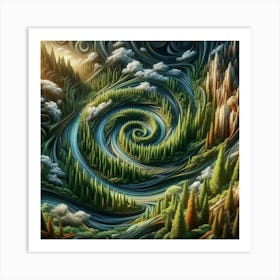 Spiral Forest 1 Art Print