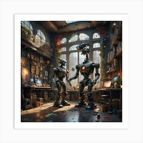 Robots In The Room Art Print