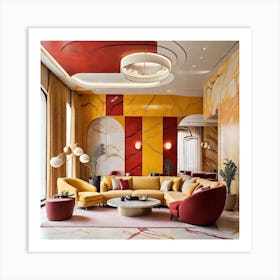 Modern Living Room Art Print