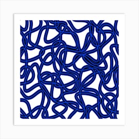 Blue Twisted Cords Art Print