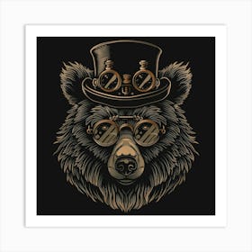 Steampunk Bear 16 Art Print