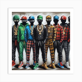 Hip Hop Group Art Print