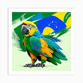 Parrot Of Brazil Art Print