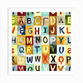 Alphabets 1 Art Print