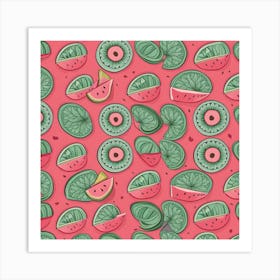 Watermelon Pattern Art Print