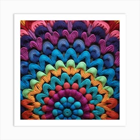 Crocheted Flower Art Print