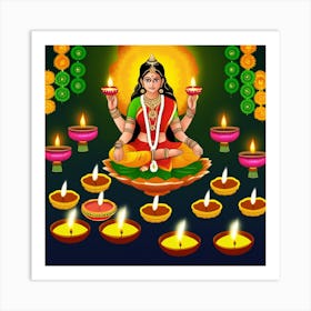 Diwali Greeting Card 1 Art Print