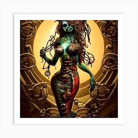 Steampunk Zombie Art Print