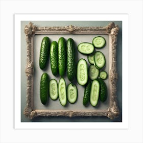 Cucumbers In A Frame 27 Art Print