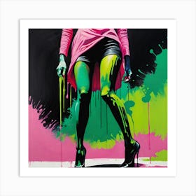 'The Girl In Pink' Art Print